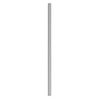 Steel pilaster for supporting and stabilizing bathroom partition systems in commercial restrooms. Features a honeycomb inner core for strength with reduced weight. Smooth Semi Gloss Pepper Dust finish resists moisture and wear. Measures 82 inches in height by 3 inches in width