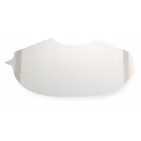 Clear polyester film lens covers designed for Honeywell PAPR lenses. Supplied in a 50-pack, these covers protect lenses from debris and scratches, helping maintain visibility in industrial environments such as machining, welding, and material handling