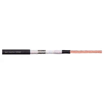 CHAINFLEX Motor Cable: 4 AWG Conductor Size, 1 Conductors, Single, TPR Jacket - Spindle Cables