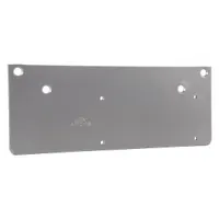 Aluminum drop plate designed for use with LCN 4110 series door closers. Provides a mounting surface for door closer installation. ADA compliant for accessible applications