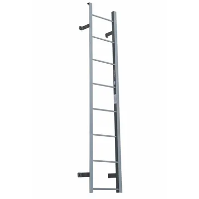 COTTERMAN Fixed Ladder: 5 ft Overall Ht, 21 in Overall Wd, Steel, 300 lb Load Capacity - Fixed Ladders