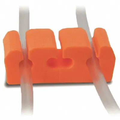 SANDEL Cord Holder: 2 3/4 in Overall Lg, PVC, Orange - IV Accessories