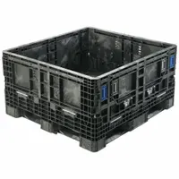 ORBIS Collapsible Bulk Container: 19.3 cu ft, 48 in x 45 in x 25 in, Lid Not Included, 4-Way Entry (MPN 906031)