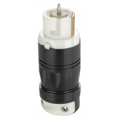 LEVITON Locking Connector: Non-NEMA, Black/White, 250V AC, 50 A Current Rating - General Purpose Connectors