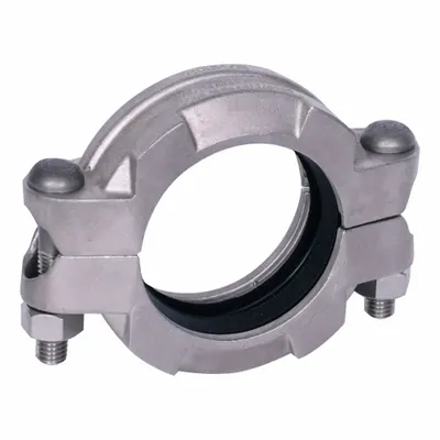 GRUVLOK Clamp Coupling: 316 Stainless Steel, 10 in x 10 in, 16 25/64 in Lg, EPDM - Grooved Pipe Couplings