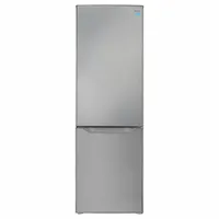 Bottom-freezer refrigerator with 10.3 cu ft total capacity and 3 shelves. Features automatic defrost and a swing solid door. Suitable for commercial kitchens, break rooms, and light-duty food storage