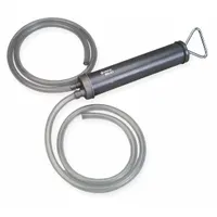 Transfer Gun: 12 oz Capacity, Gray, 4 ft Hose Lg, Flex, Aluminum