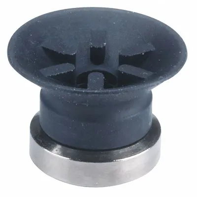 SMC Vacuum Pad: Flat with Ribs, w/o Adapter, 16 mm Pad Dia, Food Grade Silicone Rubber - Flat Type with Ribs Food-Safe Vacuum Pads