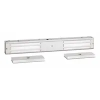This SDC electromagnetic lock secures single doors in commercial and industrial facilities. It features an aluminum construction, measures 22 inches long by 1 9/16 inches wide by 2 3/4 inches high, and provides instantaneous release for quick egress