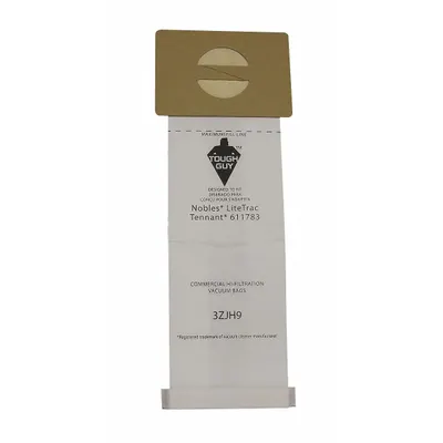 OEM APPROVED VENDOR Vacuum Bag, Dry, Paper, 2-Ply, for Nobles V-DHU-14/36 - Upright Vacuum Bags