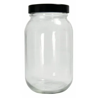 OEM Sampling Bottle: 240 mL - Clear Wide Mouth Round Glass Lab Bottles