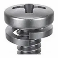 SEMS Screw: Split Lock, #10-32 Thread Size, 1/4 in Lg, Stainless Steel, Passivated, Pan, 10 PK (MPN 1-PPL-10F-25)