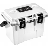 PELICAN Chest Cooler: Gray/White, 6 Cans, 14 qt Cooler Capacity, 5 day Ice Retention (MPN 14QT)
