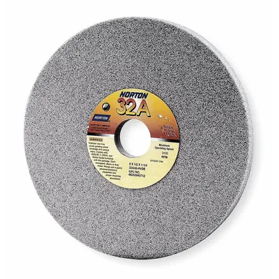 NORTON Straight Grinding Wheel: Type 1, 7" x 1/4" x 1 1/4", 32A60-HVBE, 5 PK - Grinding Wheels for Moderate-to-Heavy Grinding of Tool Steels