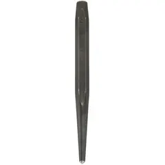 Centering punch with 5/16 in tip size and 4-3/4 in overall length. Hexagon body with plain grip for secure handling. Includes pouch for storage. Used to mark precise starting points for drilling or machining on metal surfaces.