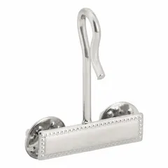 This metal whistle hook features a nickel finish and is designed for hanging whistles via lanyards or clips. It provides a secure attachment point for safety whistles in industrial, sports, or emergency preparedness settings.