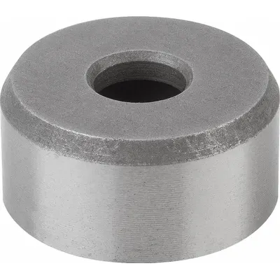 KIPP Counterbored Insert w/Diamond Face: 20 mm Dia, 6.6 mm Bore Dia, 12 mm Ht - Counterbored Stainless Steel Inserts with Abrasive Diamond Face
