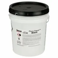 DEVCON Floor Patch is a two-part epoxy compound formulated for repairing and patching concrete floors. Supplied in a 40 lb pail, this gray material contains no VOCs and bonds to wood substrates. It is used for floor patching and repair applications