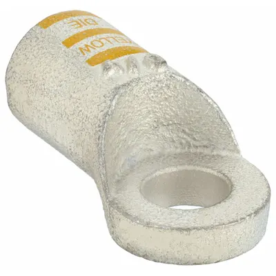 WESTWARD Lug: Crimpable Side Terminal, Crimp/Solder, Tin Plated, 4/0 ga, Yellow - Crimpable Side Terminal Lugs