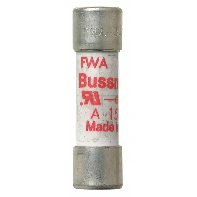 BUSSMANN Semiconductor Fuse: FWA Series, Fast-Acting, 15 A, 150 V AC, 150 V DC DC Volt Rating - Fast-Acting Cylindrical Fuses