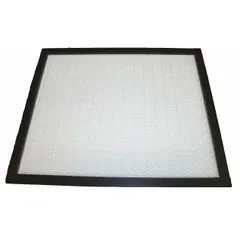 This ULPA filter is designed for use with XPert Nano Enclosures. It measures 42 inches in width and 3 1/4 inches in height. The filter captures sub-micron particles for high-efficiency air filtration in laboratory applications.