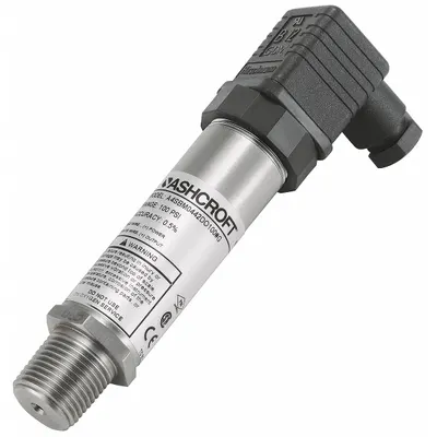 ASHCROFT Pressure Transmitter: 0 psi to 60 psi, 4 to 20mA DC, Hirschmann Form A DIN 43650-A - Intrinsically Safe with DIN 43650 Form A Connector