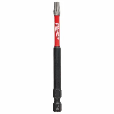 MILWAUKEE Power Bit: Power Bit, T25 Bit Size, Imperial, Torx Head, T25 Bit Industry Size - Impact Torx Bits