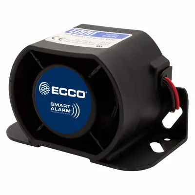 ECCO Vehicle Backup Alarm: Self-Adjusting, Tonal, 102 dB Max Sound Level, 12-48V DC - Heavy-Duty Backup Alarms