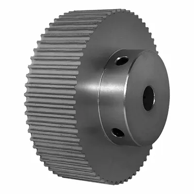 Dayton Timing Pulley: Modified Curvilinear, Fixed, For GT Timing Belt Section - GT Section Fixed-Bore Timing Pulleys with Hub