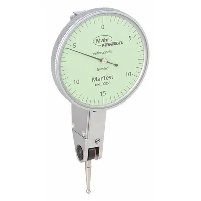 MAHR Horizontal Dial Test Indicator: 0 in to 0.03 in, Horizontal, Inch - Dial Test Indicators - Horizontal & Tilted-Face Styles