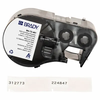 BRADY M4-72-461 Thermal Transfer Precut Label Roll Cartridge - Brady Thermal Transfer Precut Label Roll Cartridges