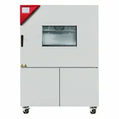 Dynamic climate chamber with 8.05 cu ft capacity, dimensions 36 3/8 in x 43 89/100 in x 67 8/25 in, operating on 480V. Provides temperature uniformity of +/-1.2°C and accuracy tolerance of +/-0.5°C at 40°C. Includes one shelf. Used for controlled temperature testing in stability and performance evaluations.