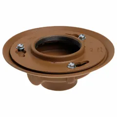 Cast iron round floor drain body with 9 in overall diameter and 3 in nominal pipe size. No Hub connection type. Includes trap primer connection for maintaining water seal in commercial and industrial drainage applications.