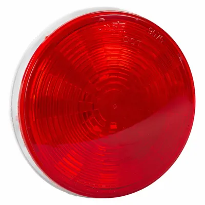 GROTE Stop/Turn/Tail Light: LED, Stop Light, Red, Round, 4 5/16 in Overall Dia - Stop Lights