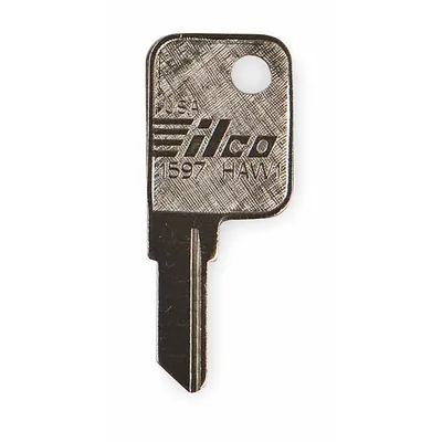 KABA ILCO Key Blank: Compatible with Hayworth Locks, Key ID # HAW1, 5 Pins, Brass - Office Furniture Key Blanks