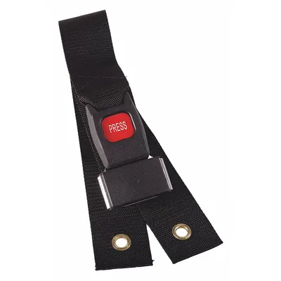 DMI Wheelchair Seat Belt Safety Strap: DMI, Nylon, 7 in Overall Lg, 5 1/2 in Overall Wd - Seat & Back Upholstery for Wheelchairs