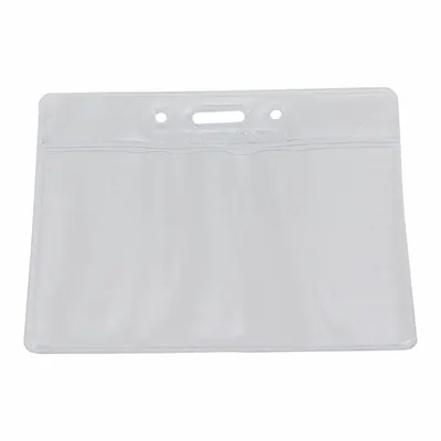 SICURIX Badge Holder: Pouch, Horizontal, 3 1/2 in Badge Pouch Wd, 2 1/2 in Badge Pouch Ht - Sleeves & Holders for Badges