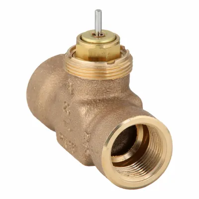 Honeywell Hydronic Globe Valve: 2-Way, 4.9 CV Flow, 3/4 in Female NPT, Brass Body - 2-Way NPT Connection Globe Valves