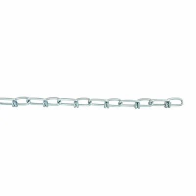 Dayton Double Loop Chain: Steel, 365 lb Working Load Limit, Double Loop - Light-Duty Jack Utility Chains