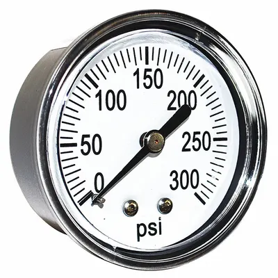 CHICAGO PNEUMATIC Pressure Gauge, Back Mount 1312100845 - Air Compressor Parts