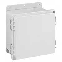 HOFFMAN Enclosure: Polyester, 8 in x 8 in x 4 in, NEMA 12/13/4/4X, Solid Cover, Hinged (MPN A884PHC)