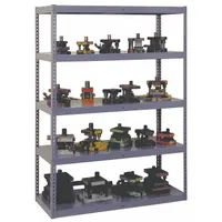 TENNSCO Boltless Shelving: Standalone, Extra-Heavy-Duty, 36 in x 24 in, 84 in Overall Ht, 5 Shelves (MPN RXHS-362484 MED GR)