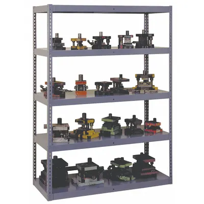 TENNSCO Boltless Shelving: Standalone, Extra-Heavy-Duty, 36 in x 24 in, 84 in Overall Ht - Extra-Heavy-Duty Solid Steel Decking Boltless Shelving