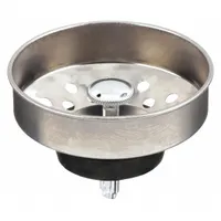 APPROVED VENDOR Strainer: 3 in Overall Dia, 2 1/8 in Overall Ht, Stainless Steel, Unfinished, Silver