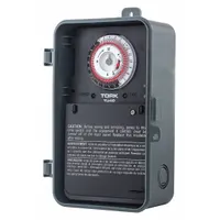 TORK Electromechanical Timer: 24 hr, 120-277V AC, DPDT, Mechanical (MPN TU40)