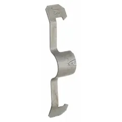 Steel wire rod mount for securing 1/4 in trade size IMT conduit, pipe, or cable to wire rod supports. Accommodates wire ranges 14/2 AWG to 12/3 AWG with cable OD between 0.433 in and 0.472 in. Features push-in installation requiring no tools and a corrosion-resistant coated gray finish. cULus listed.