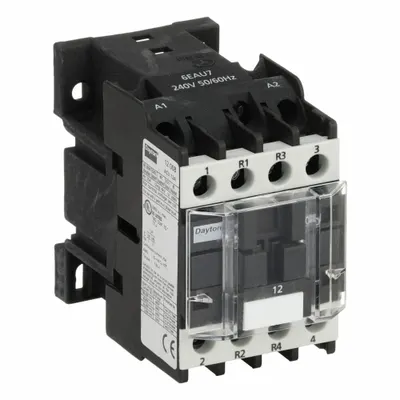 Dayton Magnetic Contactor: Non-Reversing, 4 Poles, 2NO/2NC Contacts, 12 A - Non-Reversing IEC Contactors