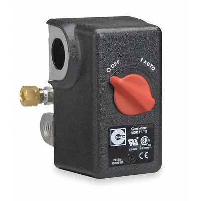 CONDOR USA, INC Pressure Switch: Std, 50 psi – 200 psi, (4) 1/4" NPT - General Purpose Air Compressor Switches