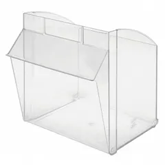 This tip-out bin is a material handling part designed for use with the QTB302 model. It provides organized storage and easy access to small parts in industrial environments, helping to keep fasteners, fittings, and other components sorted and within reach.