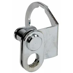 This padlock attachment is designed for use with Class 52 series push buttons. It features a 30 mm panel mounting diameter and is used to lock out push buttons on control stations, preventing accidental or unauthorized machine operation during maintenance.